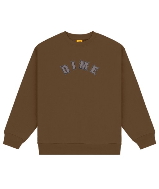 Dime Chopper Crewneck Sweatshirt - Dark Brown offre 