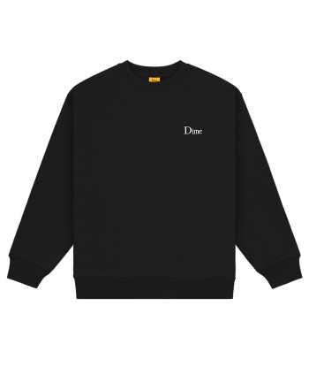 Dime Classic Small Logo Crewneck Sweatshirt - Black destockage