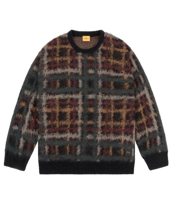 Dime Plaid Mohair Knit Sweatshirt - Black pour bénéficier 