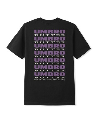 Butter X Umbro Lines T-Shirt Black la livraison gratuite