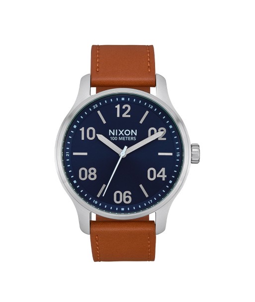 Montre Nixon Patrol Leather - Navy / Saddle les ligaments