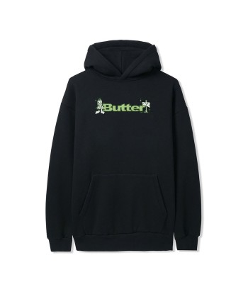 Butter Quest Logo Denim Applique Pullover Hood Sweat A Capuche - Black de technologie