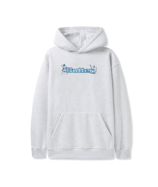 Butter Quest Logo Pullover Hood Sweat A Capuche - Ash Venez acheter