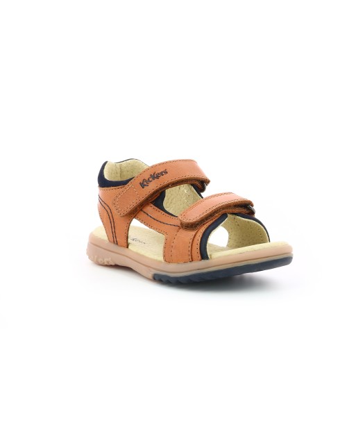 KICKERS PLATINO camel Sandales Nu Pieds de pas cher