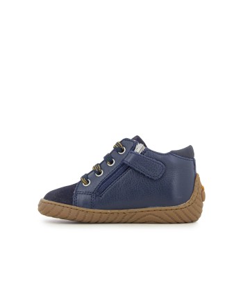 SHOO POM WOOD ZIP BASE Navy bottillons 2024