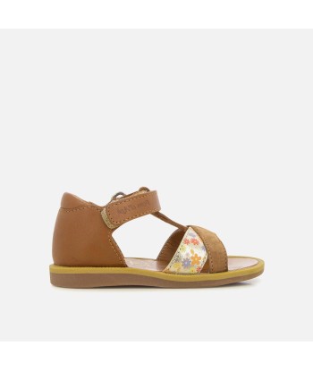 POM D'API POPPY TEK camel nubuck Sandales  Nu Pieds en linge