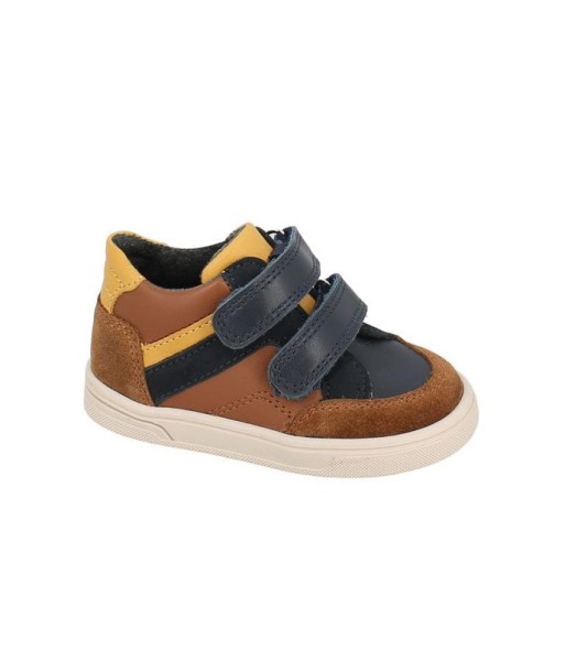 BELLAMY LOURS Camel Marine Chaussures Basket brillant des détails fins