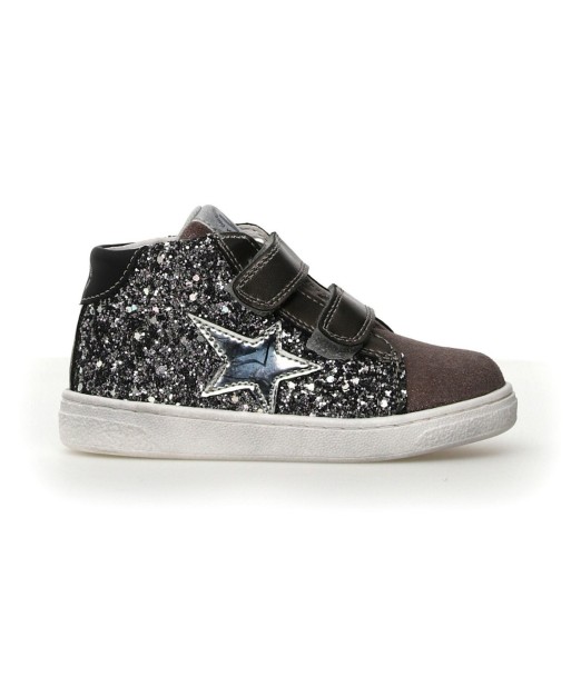 NATURINO PINN HIGH Noir glitter chaussures Basses Baskets commande en ligne