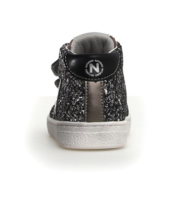 NATURINO PINN HIGH Noir glitter chaussures Basses Baskets commande en ligne