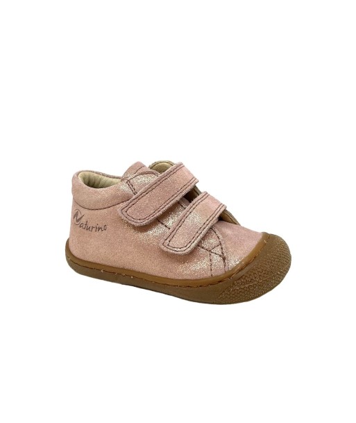 NATURINO COCOON velcro suede glitter rose botillons france