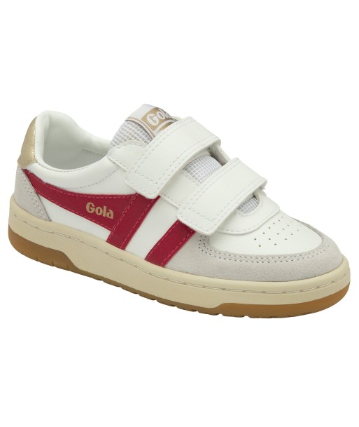 GOLA HAWK STRAP Blanc Rouge Sneakers Baskets Paris Déstockage Promo