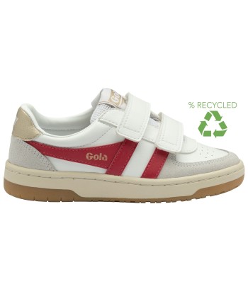 GOLA HAWK STRAP Blanc Rouge Sneakers Baskets Paris Déstockage Promo