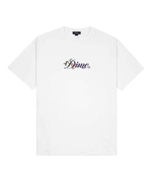 Dime Cursive Snake T-Shirt - White destockage