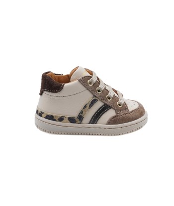 BABYBOTTE FLAMME zip Beige Léopard chaussures bottillons français