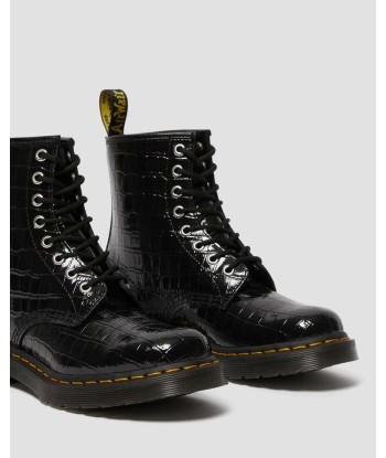 Dr. Martens Boots 1460 en cuir verni gaufré effet croco Découvrez la collection