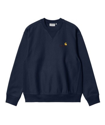 Carhartt Wip American Script Sweatshirt - Air Force Blue Comparez et commandez 