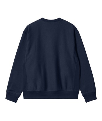 Carhartt Wip American Script Sweatshirt - Air Force Blue Comparez et commandez 