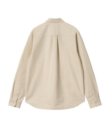 Carhartt Wip L/S C Logo Shirt Chemise - Cornsilk / White outlet