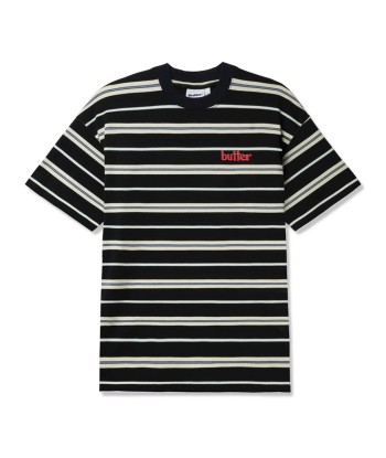 Butter Bryce Stripe T-Shirt - Black pas cher 