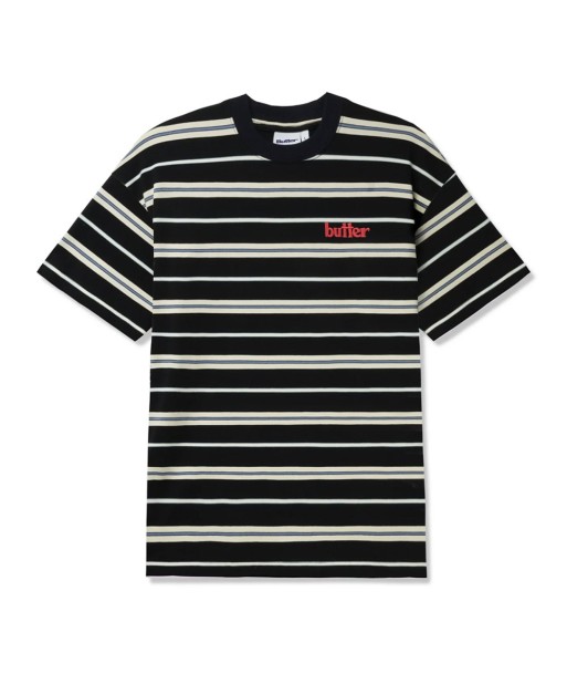 Butter Bryce Stripe T-Shirt - Black pas cher 