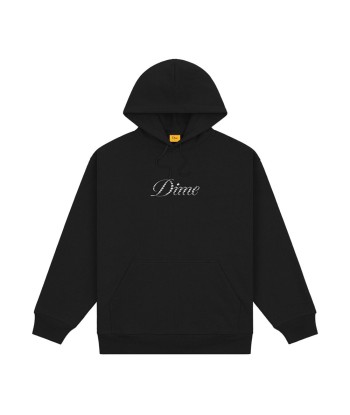 Dime Cursive French Terry Sweat A Capuche - Black ou a consommer sur place