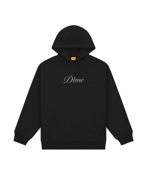 Dime Cursive French Terry Sweat A Capuche - Black ou a consommer sur place