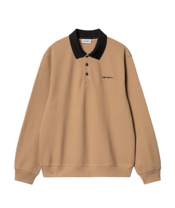 Carhartt Wip L/S Vance Rugby Shirt Polo - Peanut / Black Comment ça marche