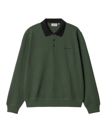 Carhartt Wip L/S Vance Rugby Shirt Polo Sycamore - Tree / Black une grave pollution 