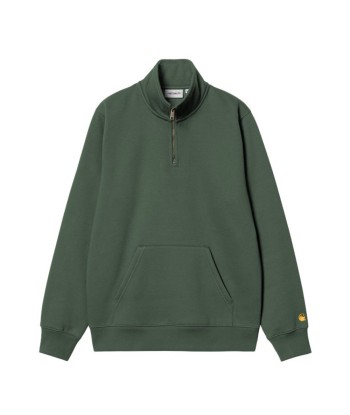 Carhartt Wip Chase Neck Zip Sweatshirt - Sycamore Tree /Gold votre