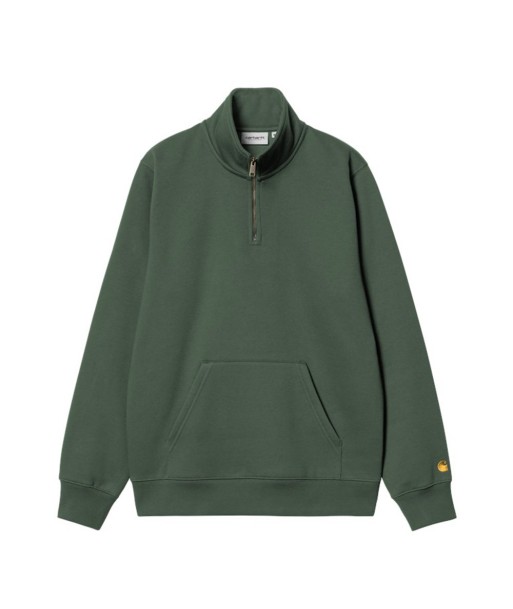 Carhartt Wip Chase Neck Zip Sweatshirt - Sycamore Tree /Gold votre