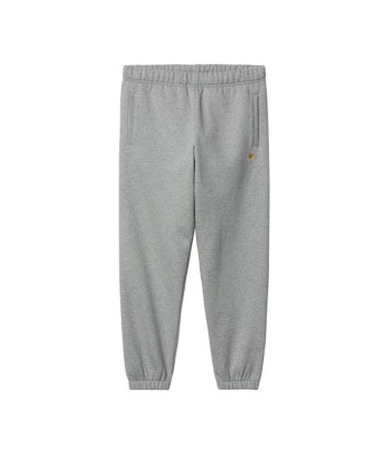 Carhartt Wip Chase Sweat Pant - Grey Heather / Gold la livraison gratuite