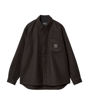 Carhartt Wip L/S Truman Shirt Chemise - Chocolate / Black la colonne vertébrale