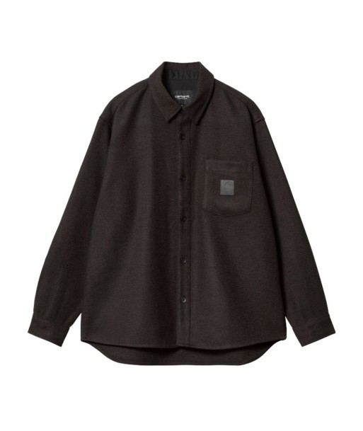 Carhartt Wip L/S Truman Shirt Chemise - Chocolate / Black la colonne vertébrale