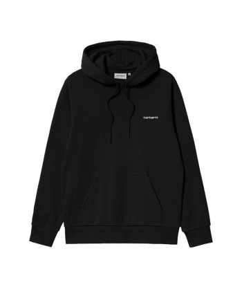 Carhartt Wip Hooded Script Embroidery Sweat A Capuche Black / White À commander