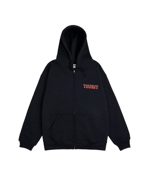 Rave Rss Zip Hoodie Sweat A Capuche - Black Vous souhaitez 