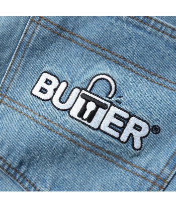 Butter Lock Baggy Denim Jeans Pantalon - Light Indigo Dans la société mordern