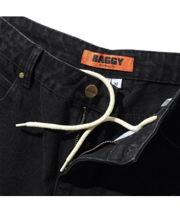 Butter Lock Baggy Denim Jeans Pantalon - Flat Black hantent personnes