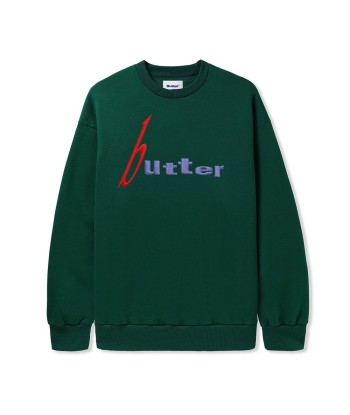 Butter Device Crewneck Sweatshirt - Dark Green pas chere